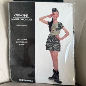 Camo Cadet Costume for Kids Size XLarge 10/14 Halloween Party